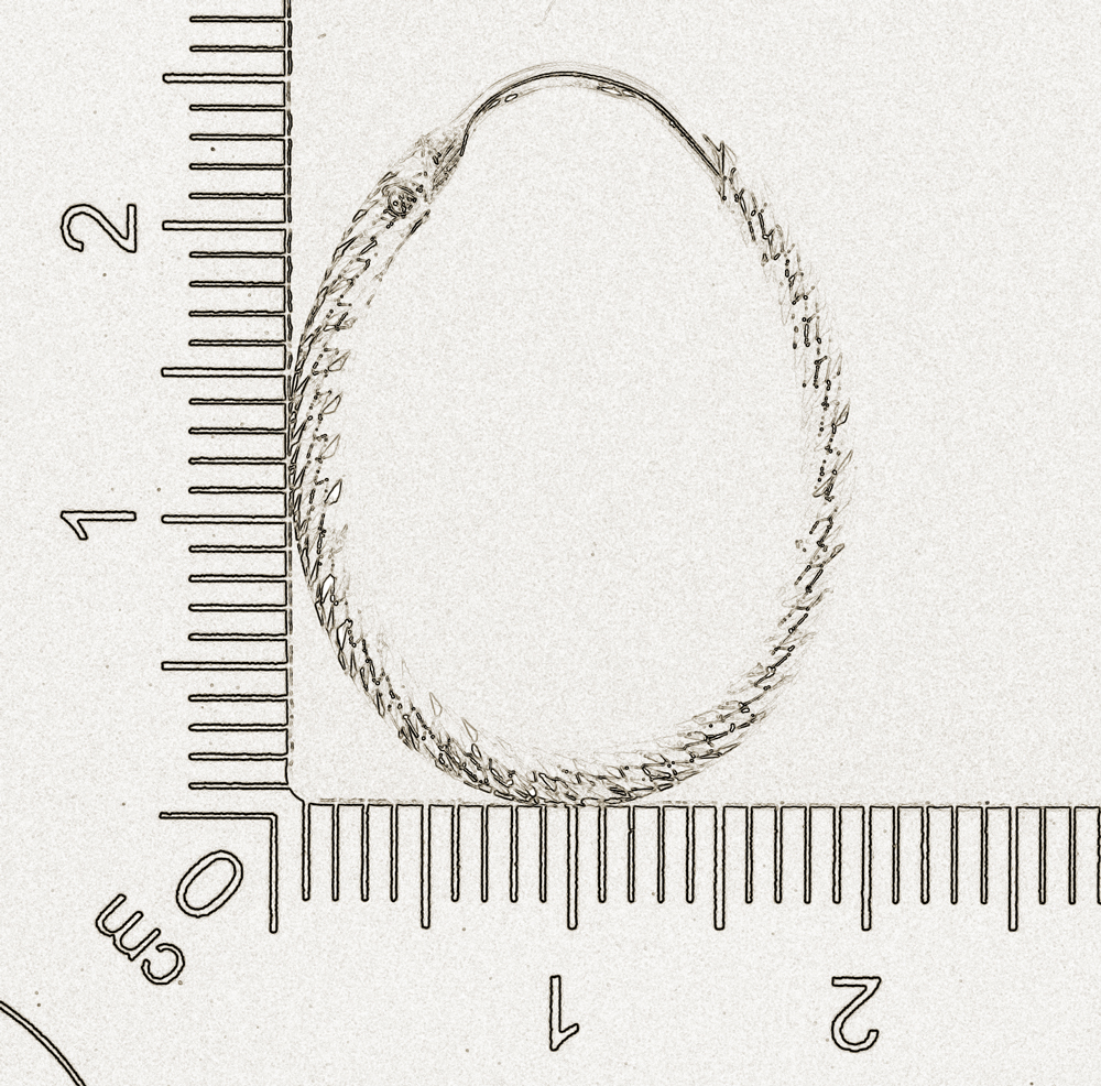 Schöne ovale Ohrringe Silber 925, J07-20