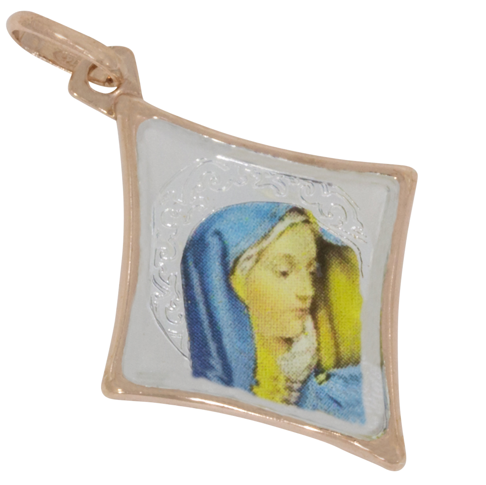 Heilige Maria, Madonna Anhänger Silber 925 rosévergoldet