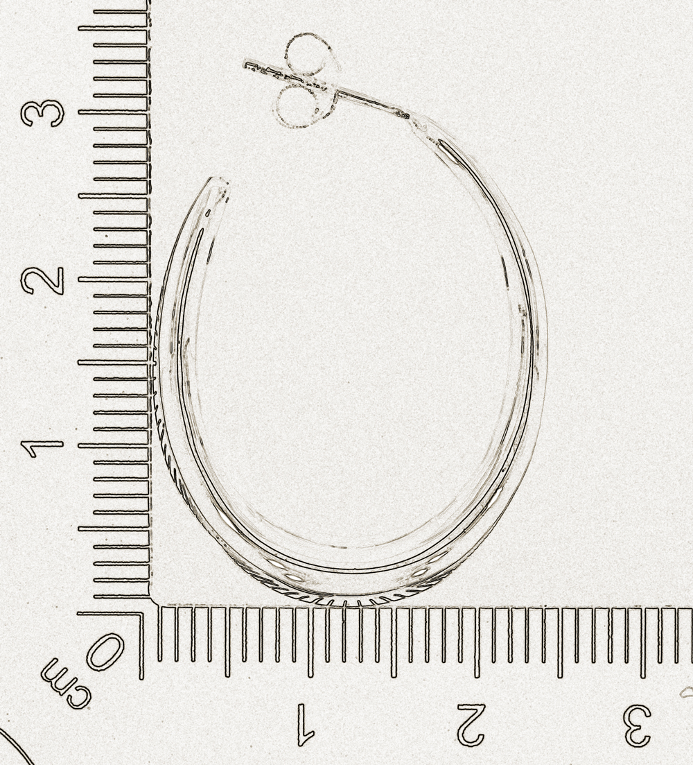 Ovale Ohrringe Silber 925, S02