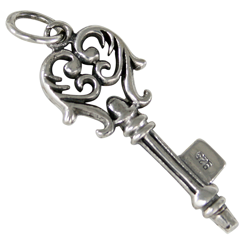 Rückseite Schlüssel Anhänger Silber 925