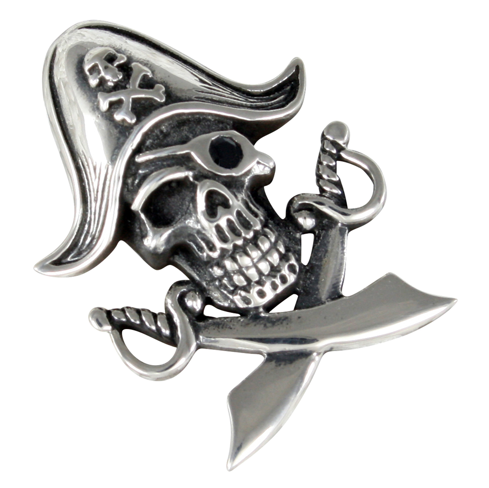 Pirat Skull Totenkopf Anhänger Silber 925