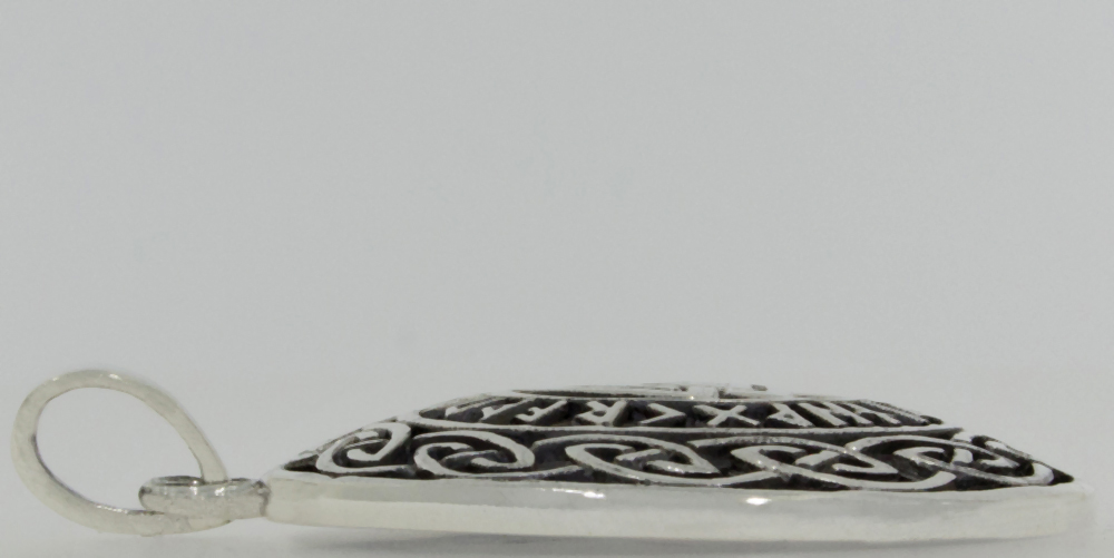 Wotansknoten mit Runen Anhänger Silber 925, A-B616