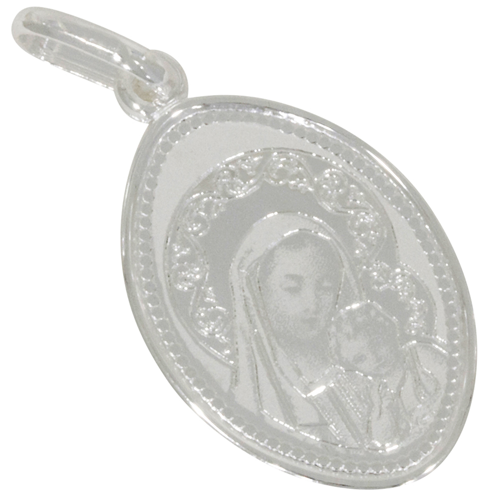 Heilige Maria mit Christuskind, Madonna Anhänger Silber 925