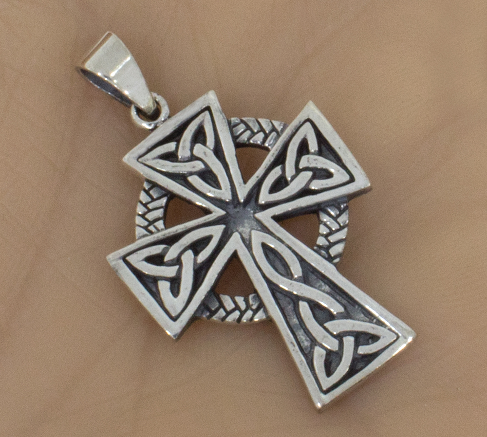Silberanhänger keltisches Kreuz