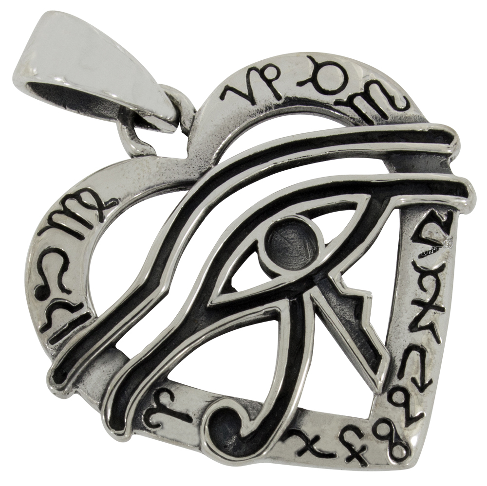 Herz Horus Auge Anhänger Silber 925