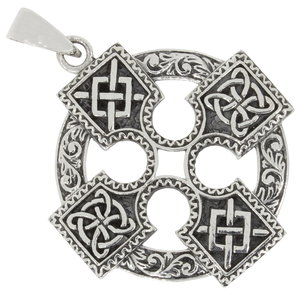 Keltisches Kreuz mit Ornamenten Anhänger Silber 925