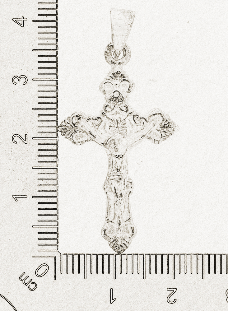Christus Kreuz Anhänger Silber 925, A-B97