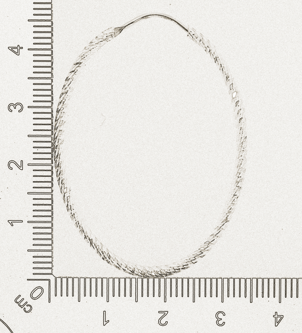 Große ovale Ohrringe Silber 925, J06-34