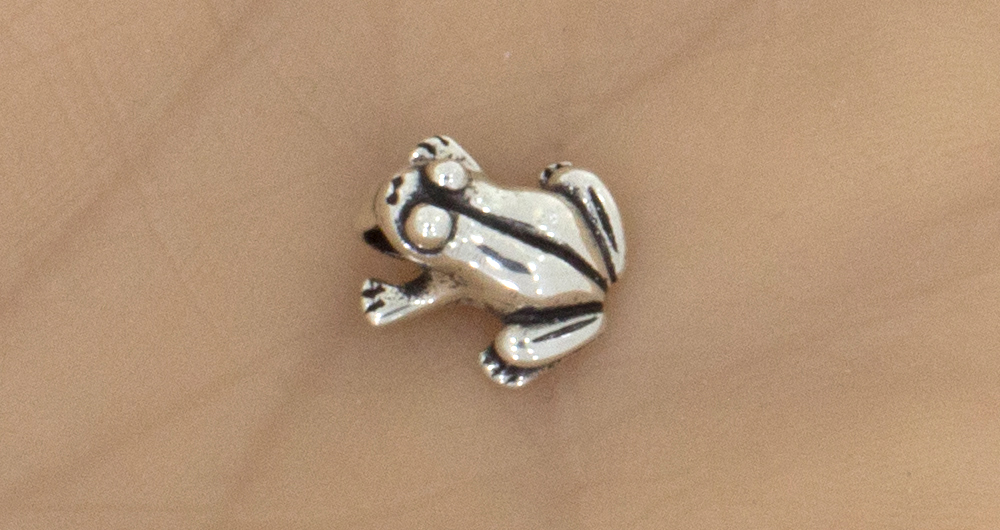 Silberanhänger kleiner Frosch