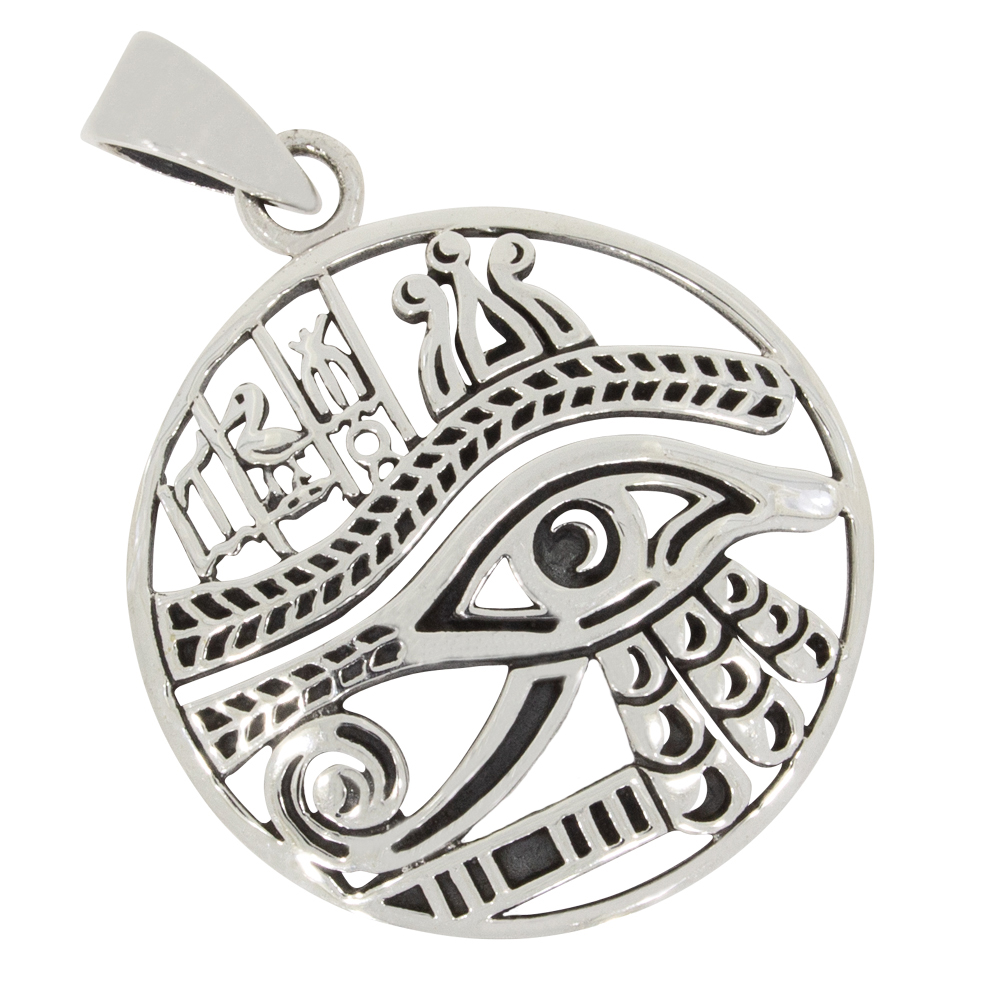 Horusauge mit altägyptischen Zeichen Anhänger Silber 925