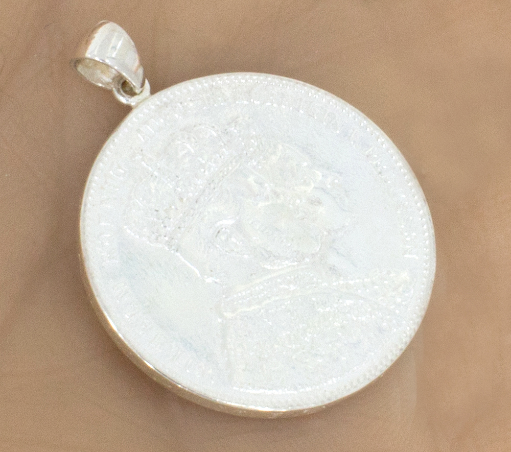 Silberanhänger Münze