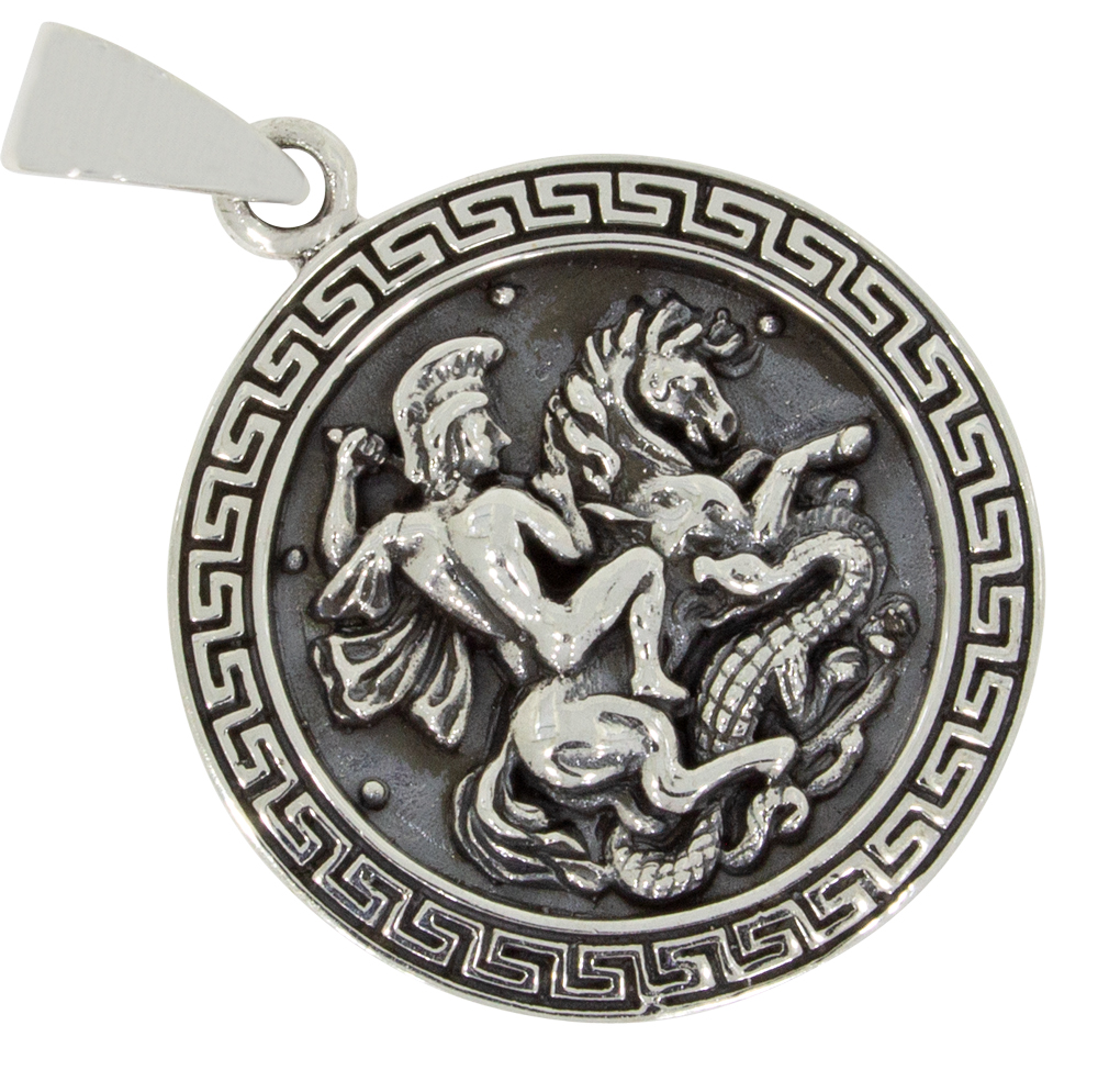 Heiliger Georg Silber Amulett 925
