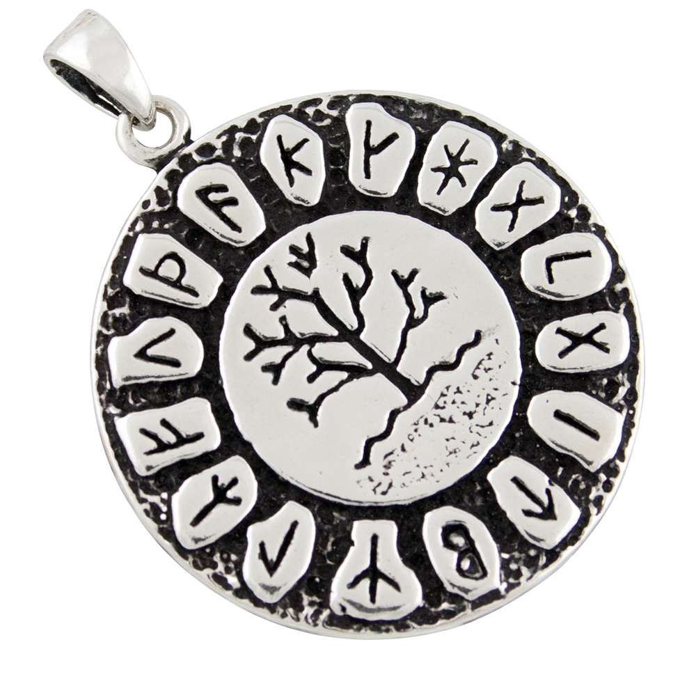 Lebensbaum mit Runen Anhänger Silber 925 