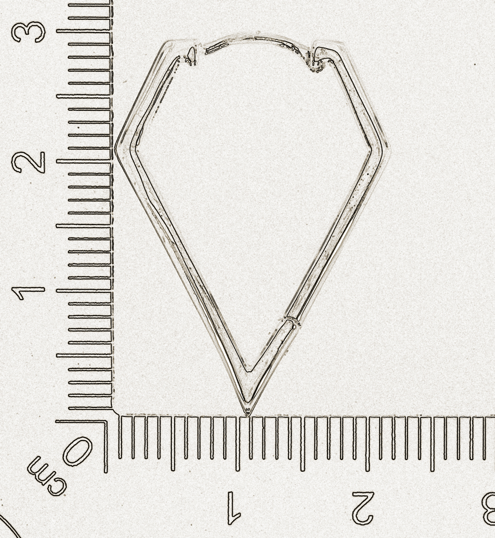 Stylische Ohrringe Silber 925, J13