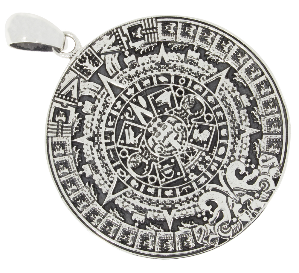 Aztekenkalender Anhänger Silber 925